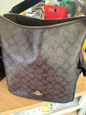 Coach Black & Charcoal Signature Tote